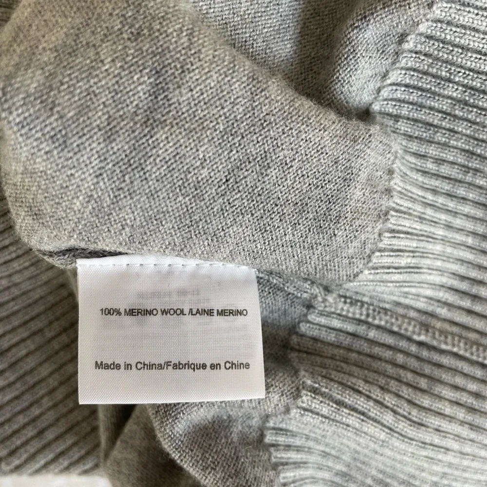 Tory Burch Gray Cardigan with Camel Trim